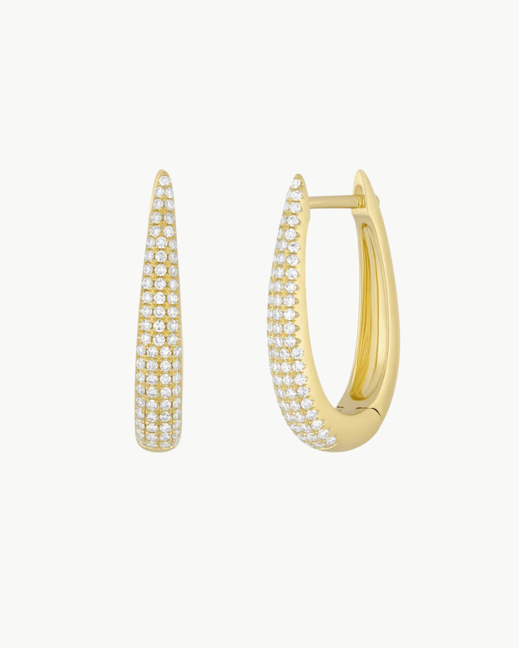 DIAMOND MAEVE HOOP EARRINGS IN GOLD