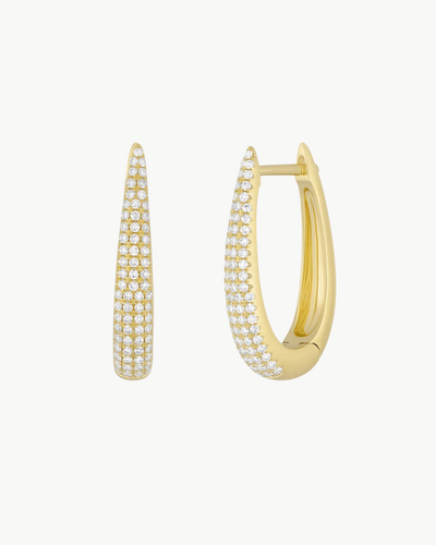 DIAMOND MAEVE HOOP EARRINGS IN GOLD