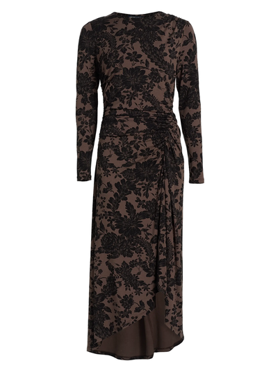 THEODORA DRESS IN DARK LICHEN/BLACK - Romi Boutique