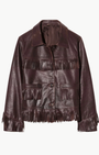 Nili Lotan Lazare Fringe Leather Jacket at Romi Boutique