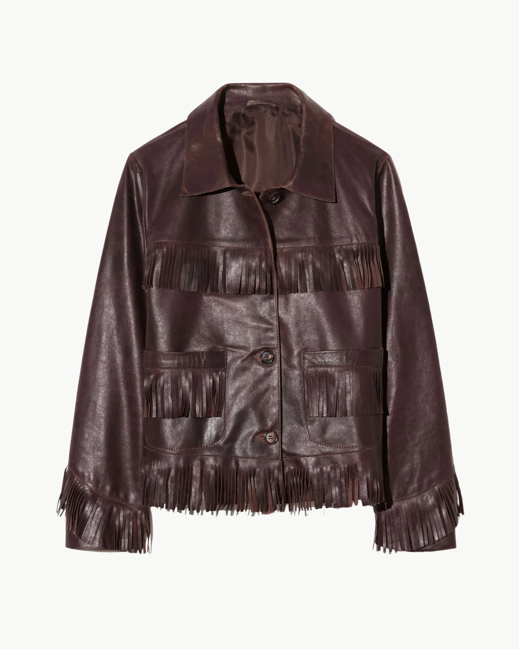 Nili Lotan Lazare Fringe Leather Jacket at Romi Boutique