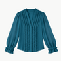 Go Silk Go Get Ready To Ruffle Long Sleeve Blouse at Romi Boutique