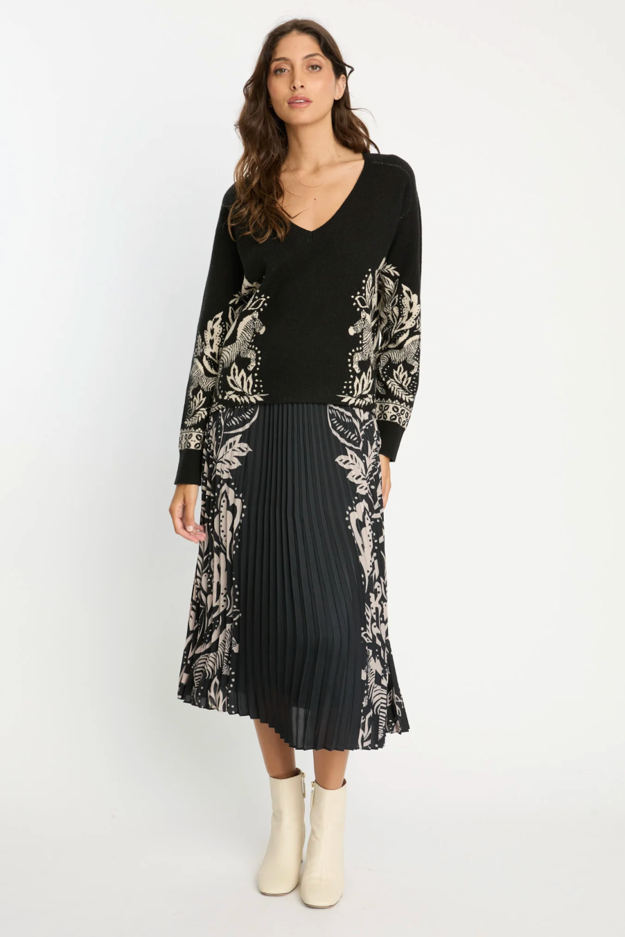 MIA SKIRT IN ZEBRA FERN