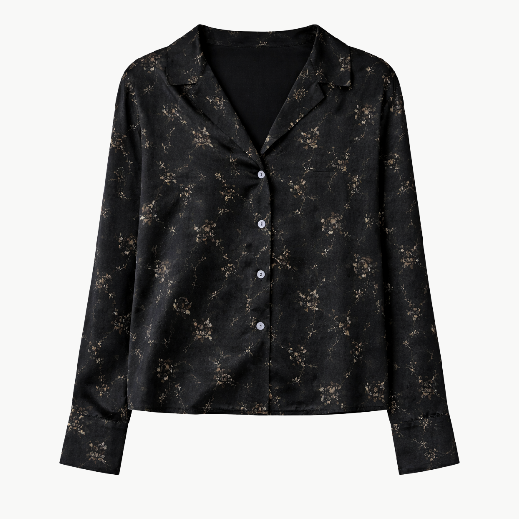 Go Silk GO TOP NOTCH BLOUSE at Romi Boutique