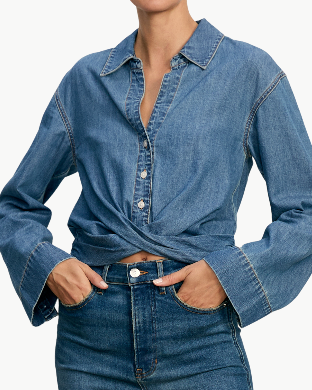 TIMOTHY SHIRT IN RIPPLE HAZE - Romi Boutique