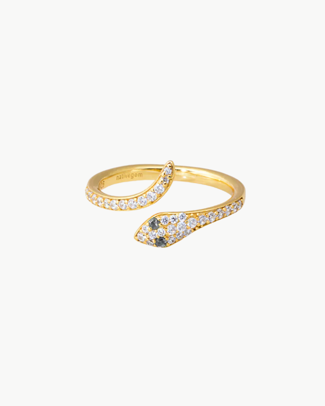 Native Gem SNAKE CHARMER RING IN GOLD at Romi Boutique