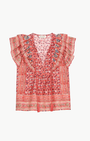 Mabe Darla Frill Short Sleeve Top at Romi Boutique
