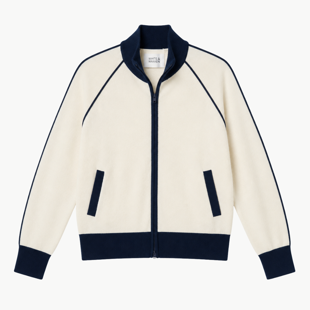 Cashmere Blend Track Jacket