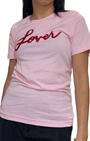 Love & Bambii SEQUIN LOVER TEE IN PINK at Romi Boutique