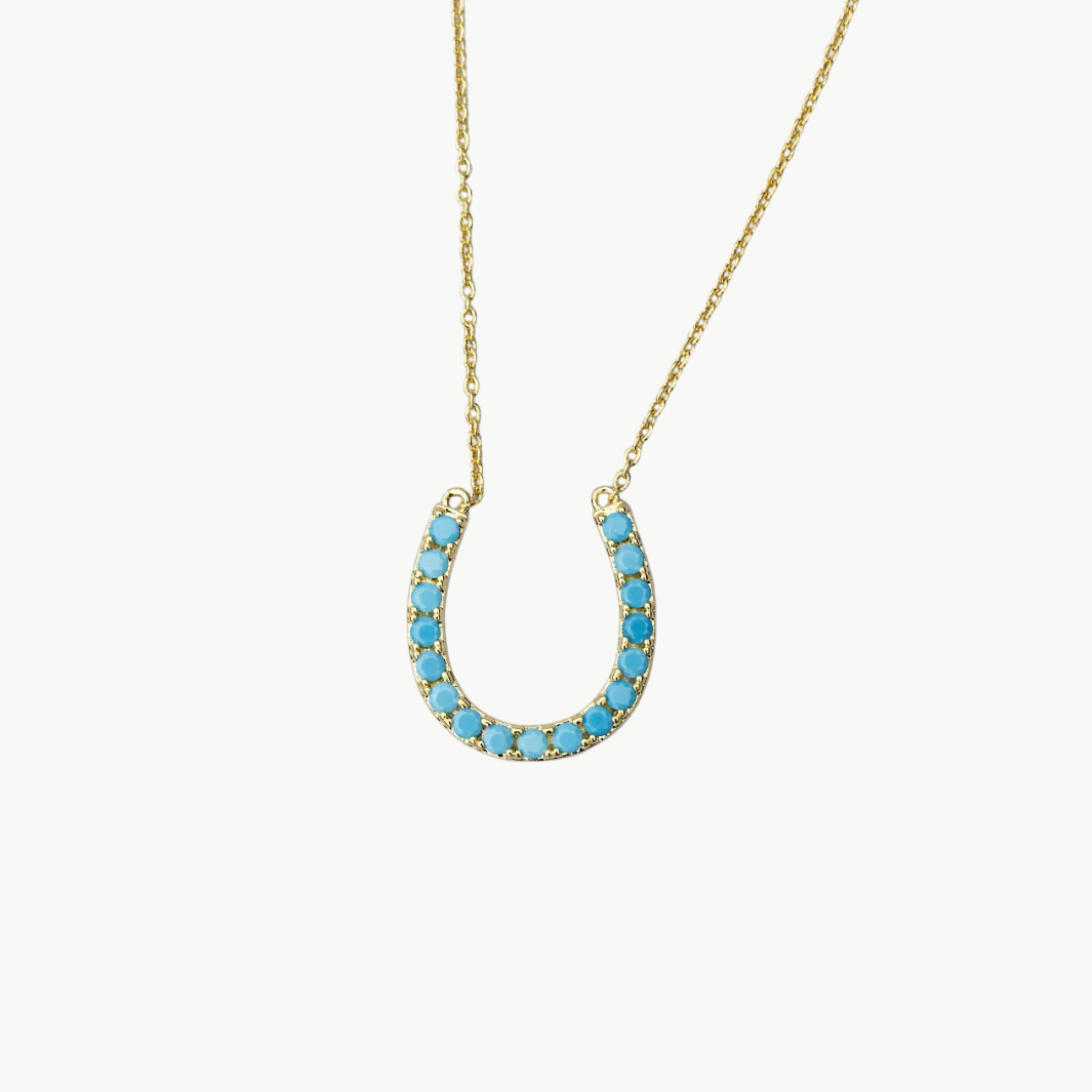 Native Gem Lucky Horseshoe Necklace at Romi Boutique