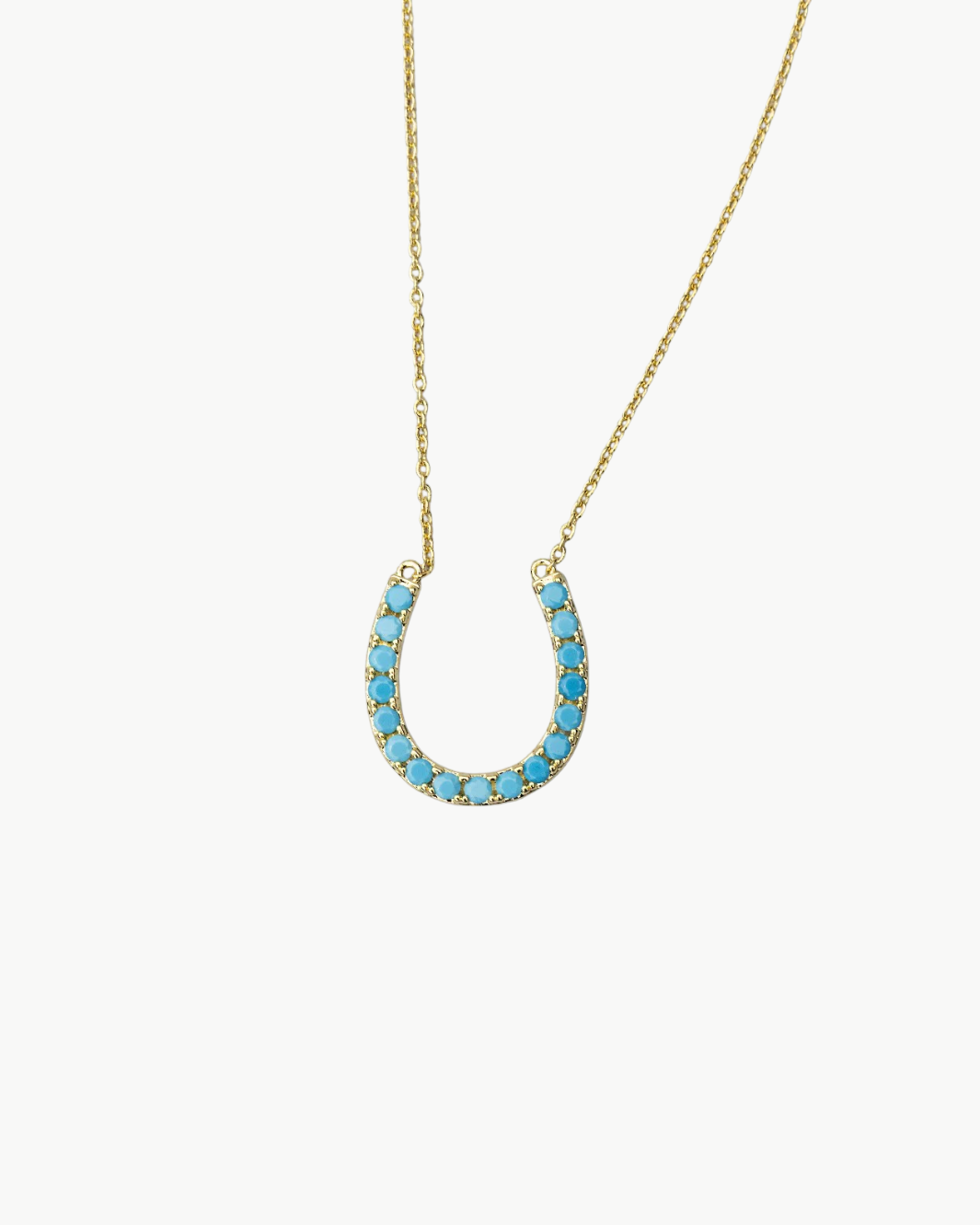 Native Gem Lucky Horseshoe Necklace at Romi Boutique