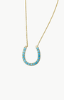 Native Gem Lucky Horseshoe Necklace at Romi Boutique