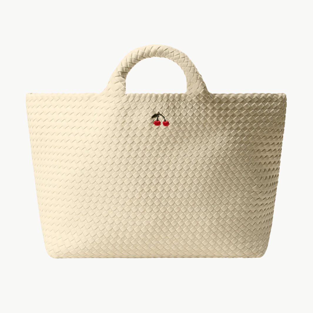 Naghedi ST. BARTHS LARGE TOTE CHERRY at Romi Boutique