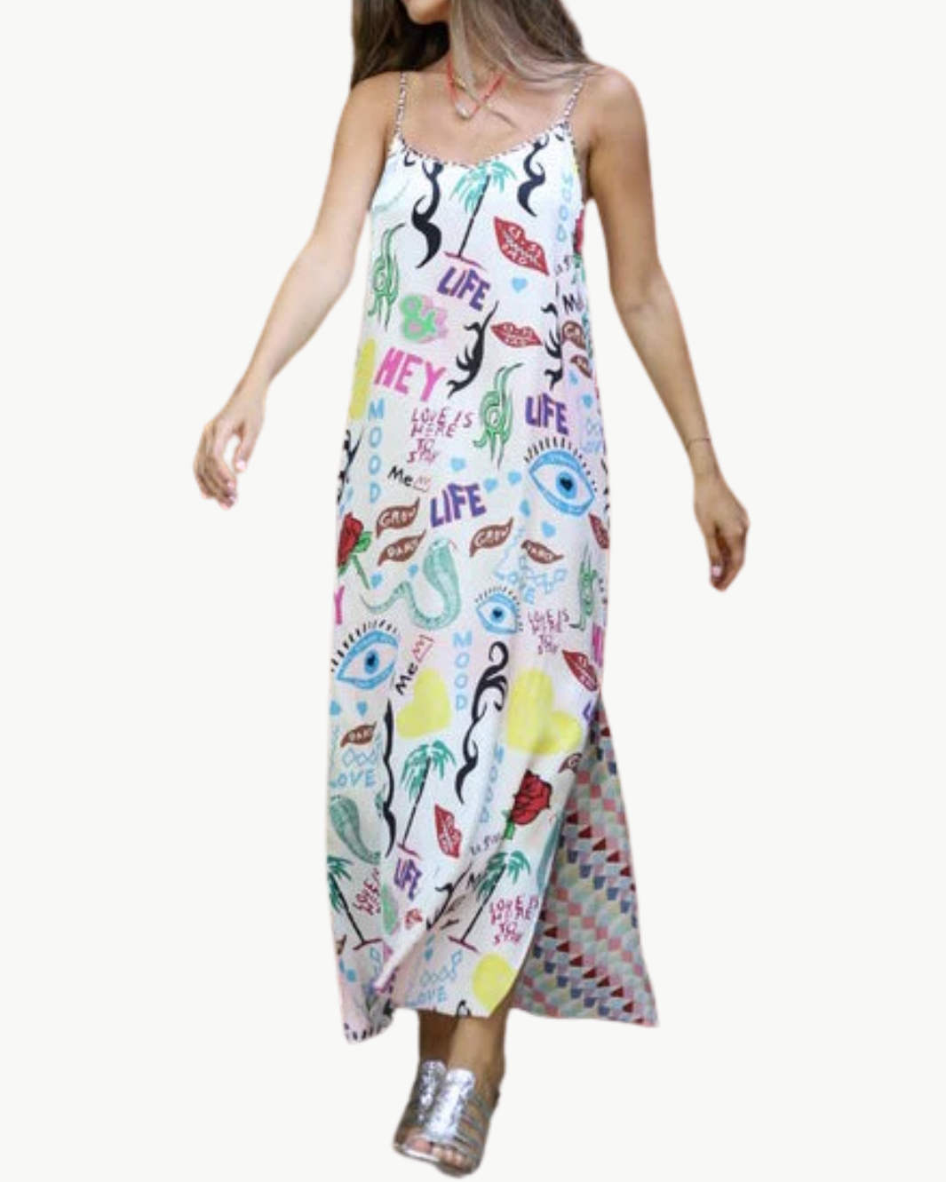 SKYLAR PRINTED DRESS IN TATTOO
