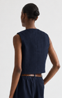 TWP High Neck Hidden Placket Vest at Romi Boutique