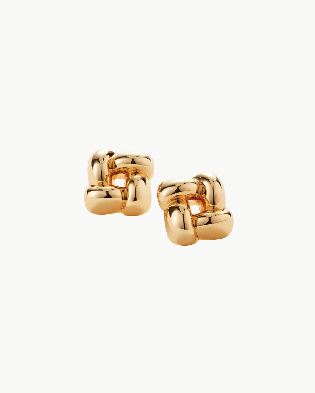 Small Woven Square Earrings