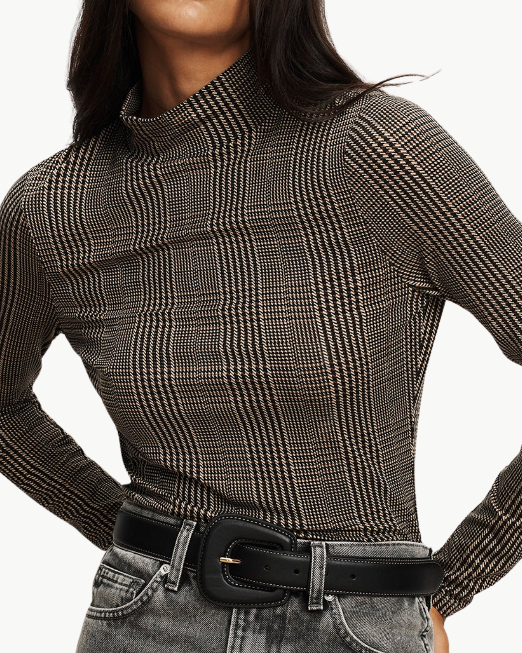 NATE TOP IN DARK ACORN MULTI