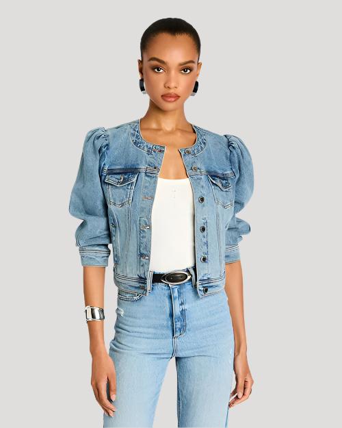 TASHA DENIM JACKET IN TANGIER