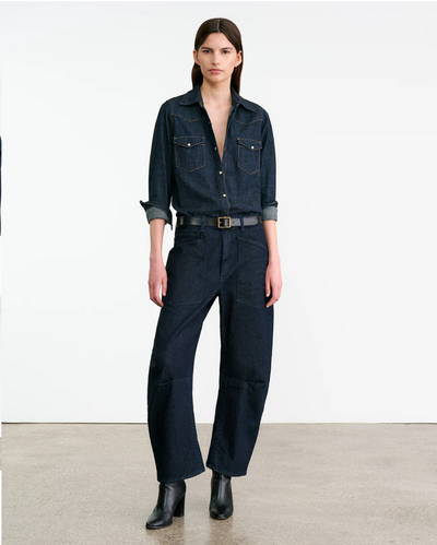 TRAVIS SHIRT IN INDIGO RINSE - Romi Boutique