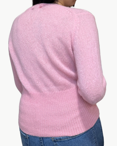 LAUREL CINCHED-WAIST SWEATER IN TEA ROSE