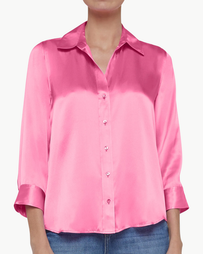 DANI 3/4 SLEEVE BLOUSE IN PINKTOBER