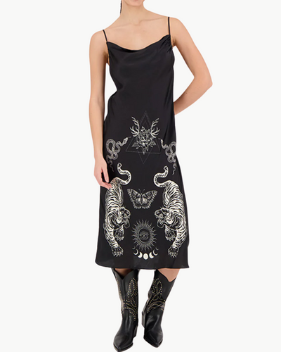 DOROTHY CAMISOLE DRESS IN BLACK MAGIC - Romi Boutique