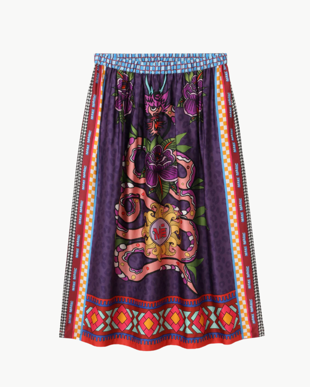 Me369 VANESSA PRINTED MIDI SKIRT at Romi Boutique