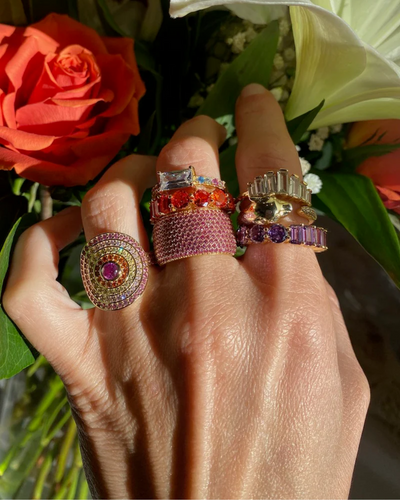BILLIONAIRE RING IN PINK