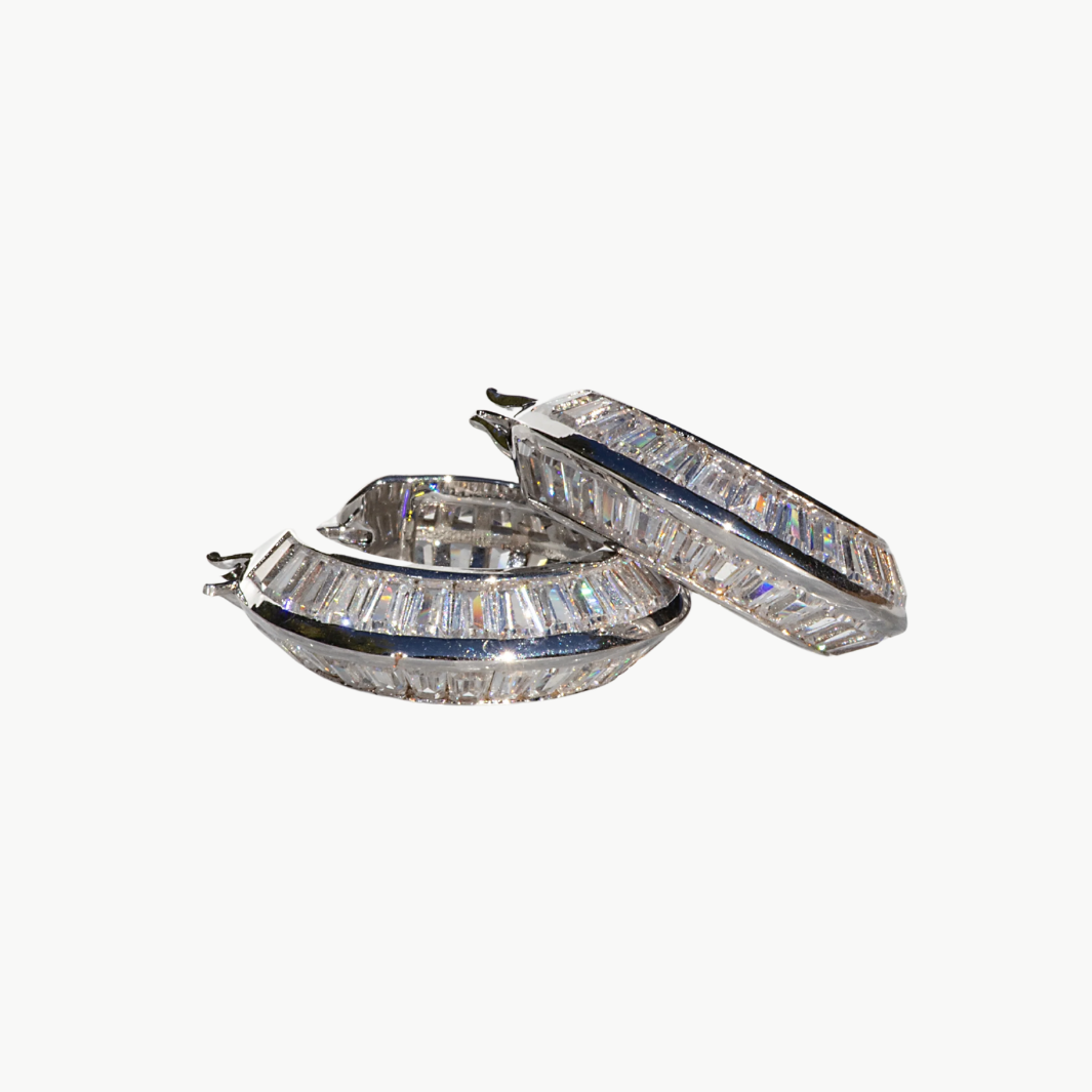 Native Gem Razor Edge Hoop Earring at Romi Boutique