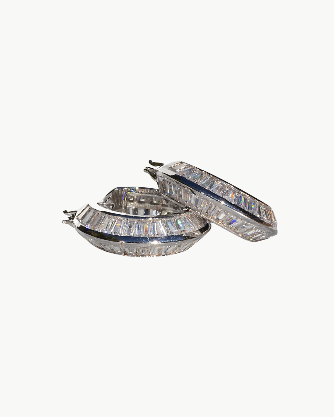 Native Gem Razor Edge Hoop Earring at Romi Boutique