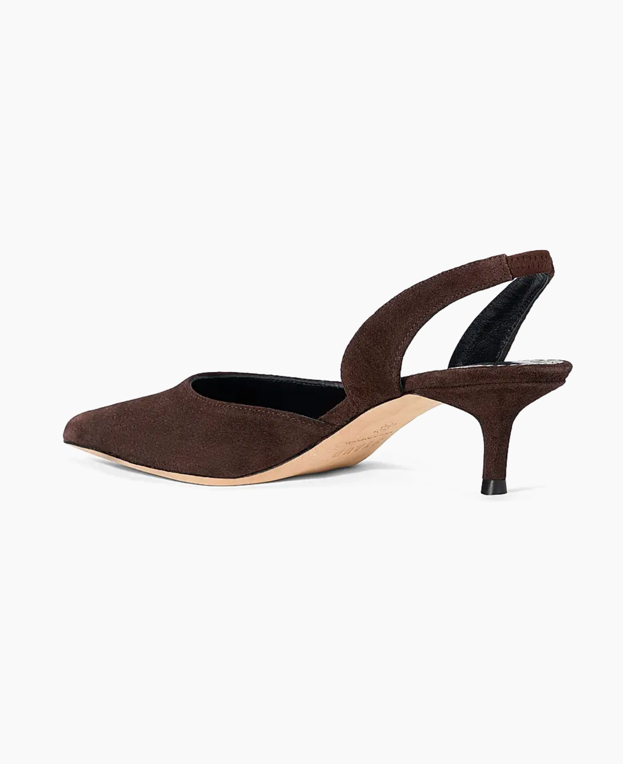 Staud SEBASTIAN SLINGBACK IN SUEDE ESPRESSO at Romi Boutique