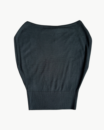 CHET MERINO OFF-THE-SHOULDER SWEATER IN BLACK