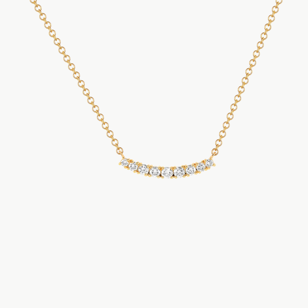 EF Collection Full Cut Diamond Arc Necklace at Romi Boutique