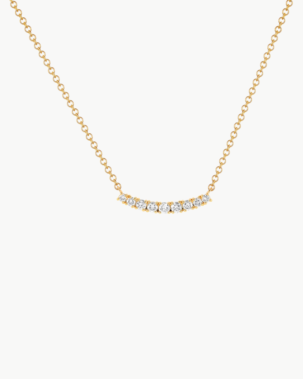 EF Collection Full Cut Diamond Arc Necklace at Romi Boutique