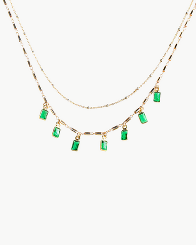 EDEN LAYERED NECKLACE IN EMERALD