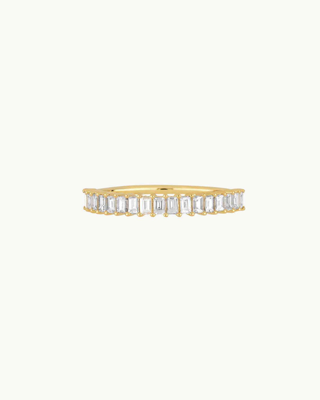 PRONG SET DIAMOND BAGUETTE RING IN 14K YELLOW GOLD