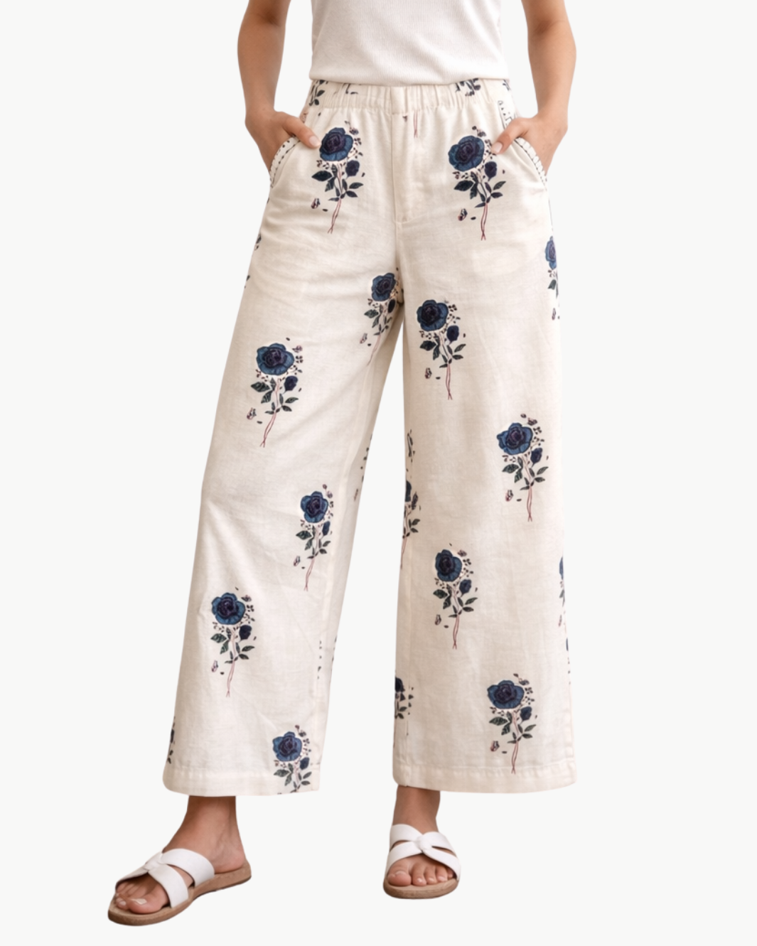 EDISON PANT IN MYSTIC BLUE ROSE - Romi Boutique