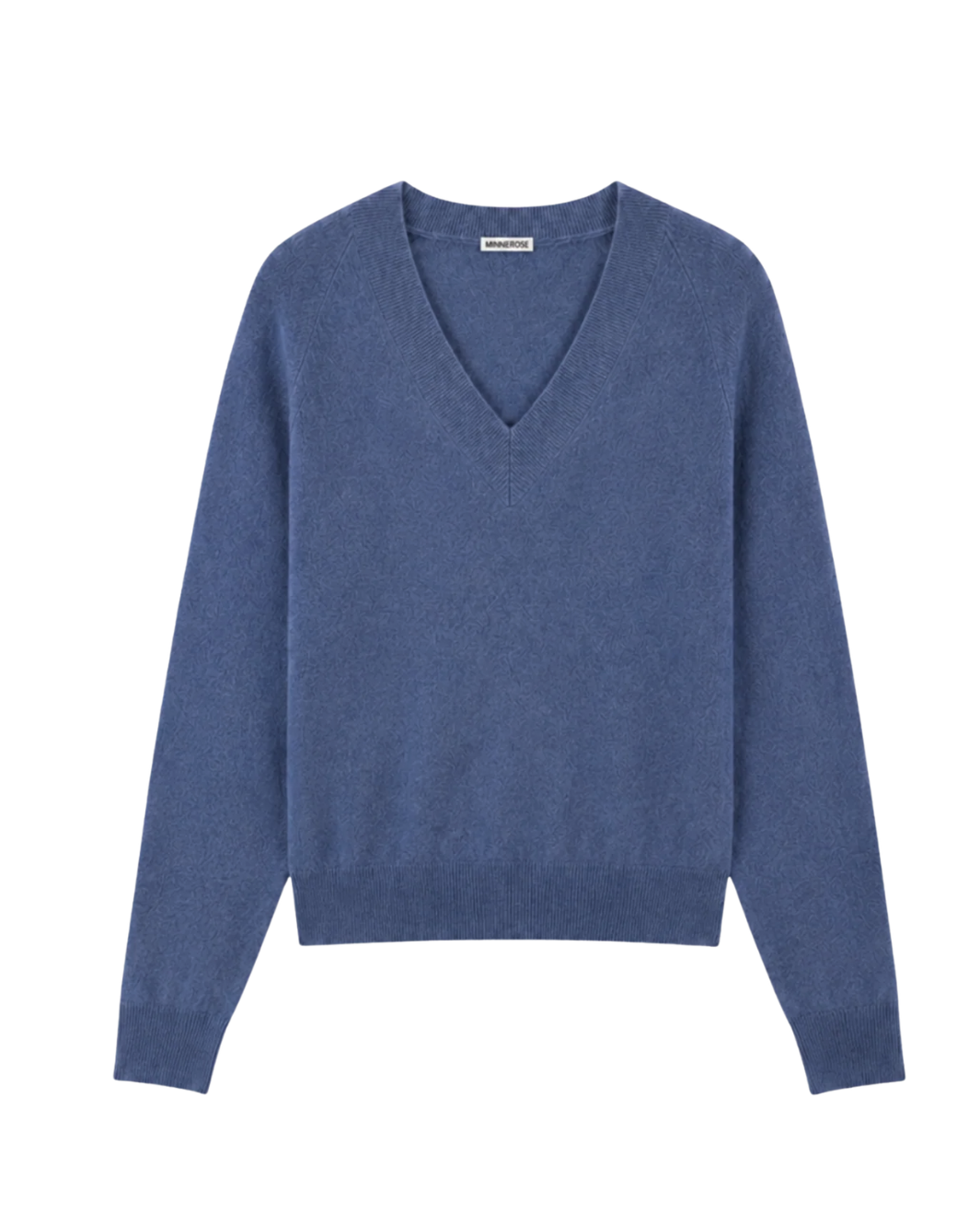 Minnie Rose Cashmere Long Sleeve Shrunken V Neck at Romi Boutique