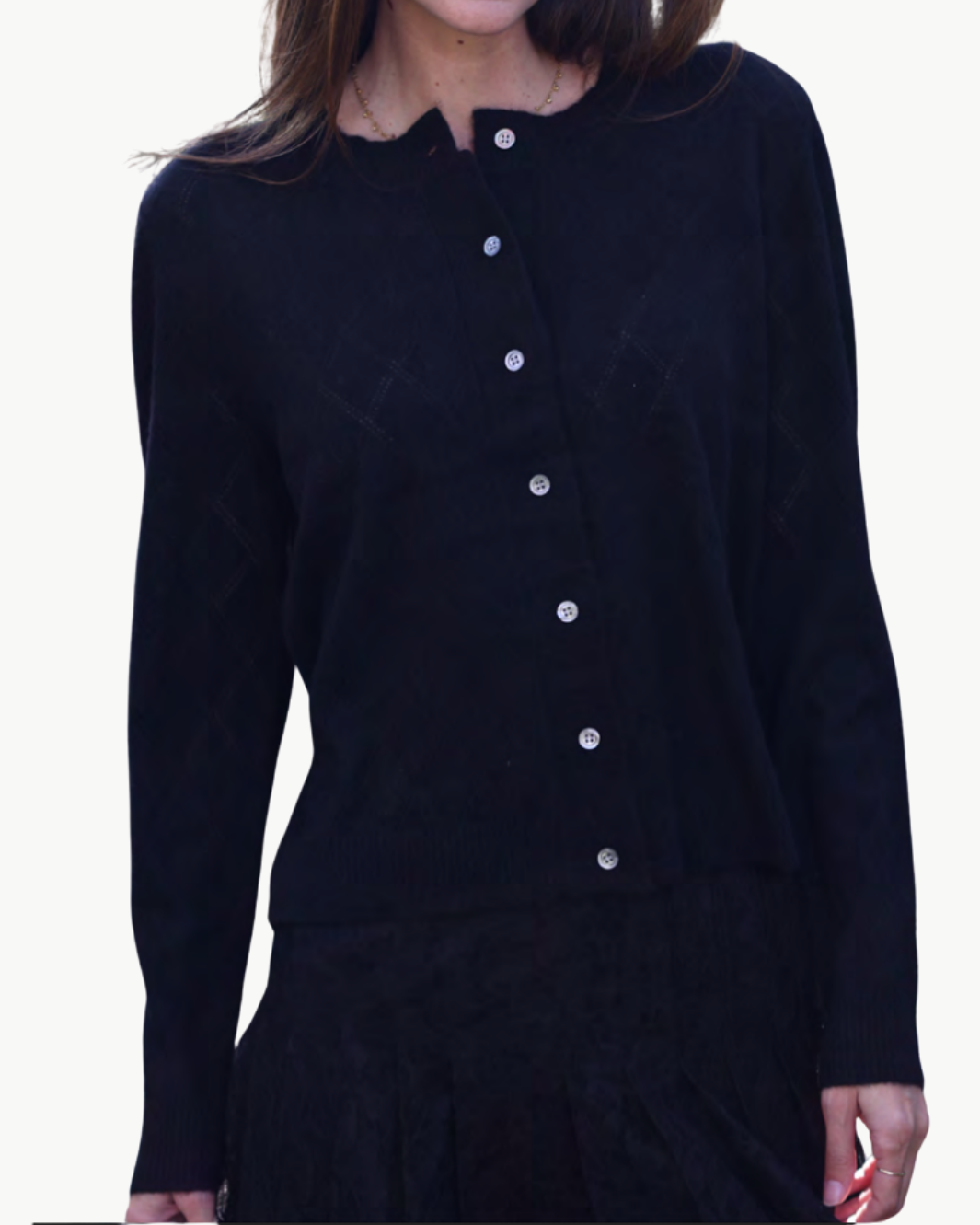 Oats Cashmere DAHLIA CARDIGAN at Romi Boutique
