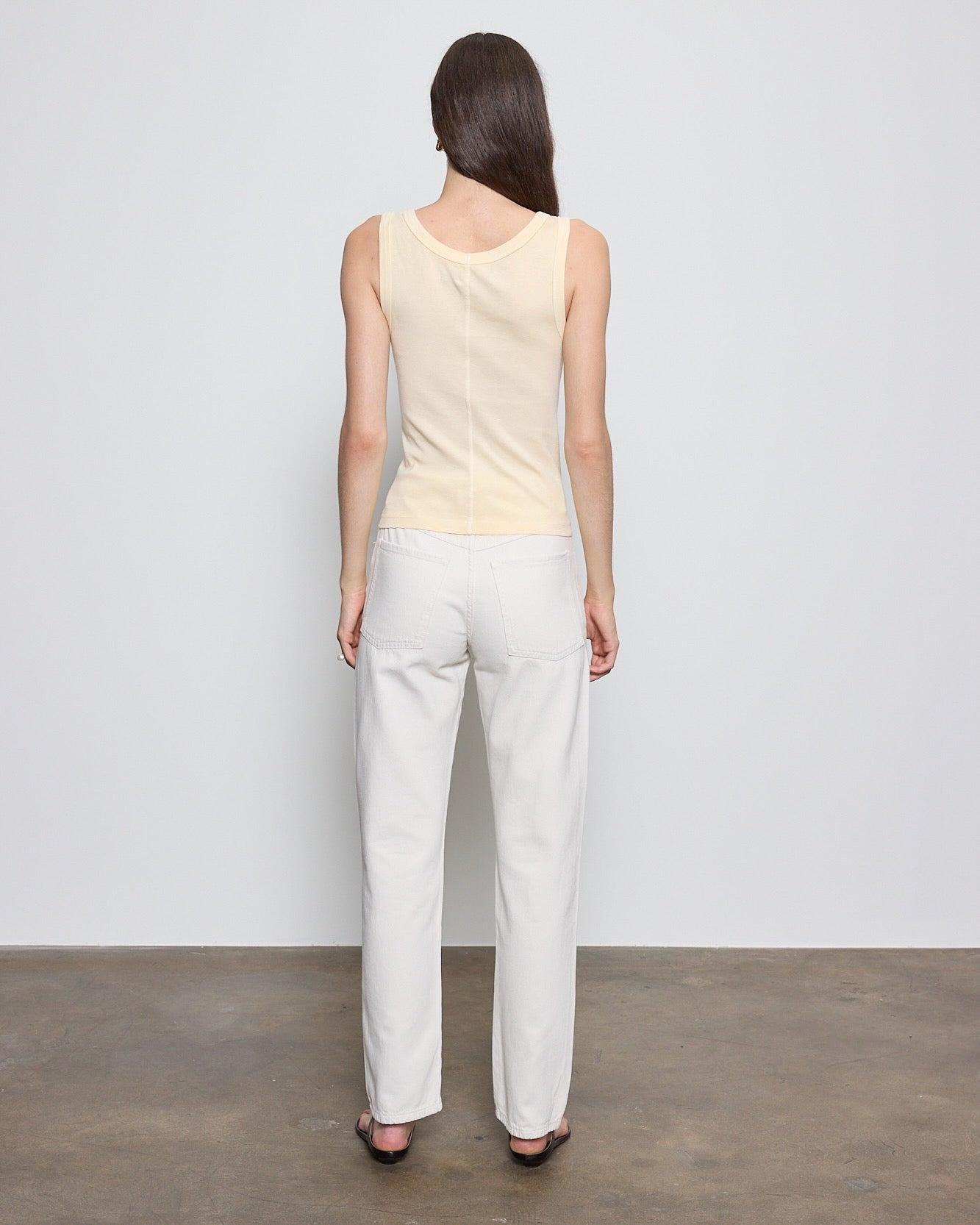 Enza Costa SUPIMA BABY RIB TANK at Romi Boutique
