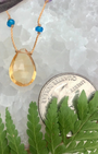 Amalia CITRINE NECKLACE IN RAINBOW DROP at Romi Boutique
