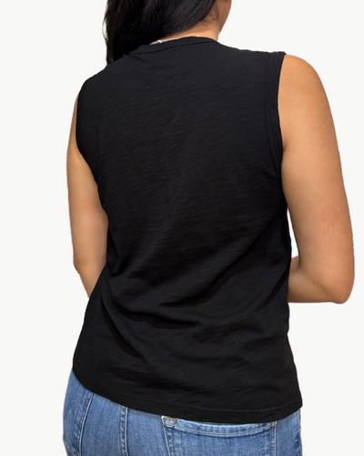 MUSCLE SHELL IN SUPIMA SLUB IN BLACK