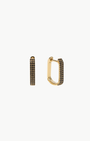JUMBO LOLA HOOP EARRING IN BLACK DIAMOND 14K GOLD - Romi Boutique