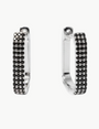 JUMBO LOLA HOOP EARRING IN BLACK DIAMOND 14K WHITE GOLD by EF Collection - Romi Boutique