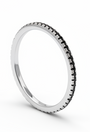 BLACK DIAMOND ETERNITY STACK RING IN 14K WHITE GOLD - Romi Boutique