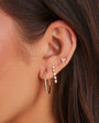 DIAMOND ESSENTIAL HOOP EARRING IN 14K WHITE GOLD - Romi Boutique