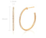 EF Collection DIAMOND ESSENTIAL HOOP EARRING IN 14K WHITE GOLD
