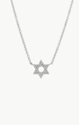DIAMOND STAR OF DAVID NECKLACE IN 14K WHITE GOLD - Romi Boutique
