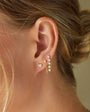 FULL CUT DIAMOND MINI HEART STUD EARRING IN 14K WHITE GOLD - Romi Boutique