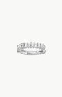 PRONG SET BAGUETTE EAR CUFF IN 14K WHITE GOLD by EF Collection - Romi Boutique